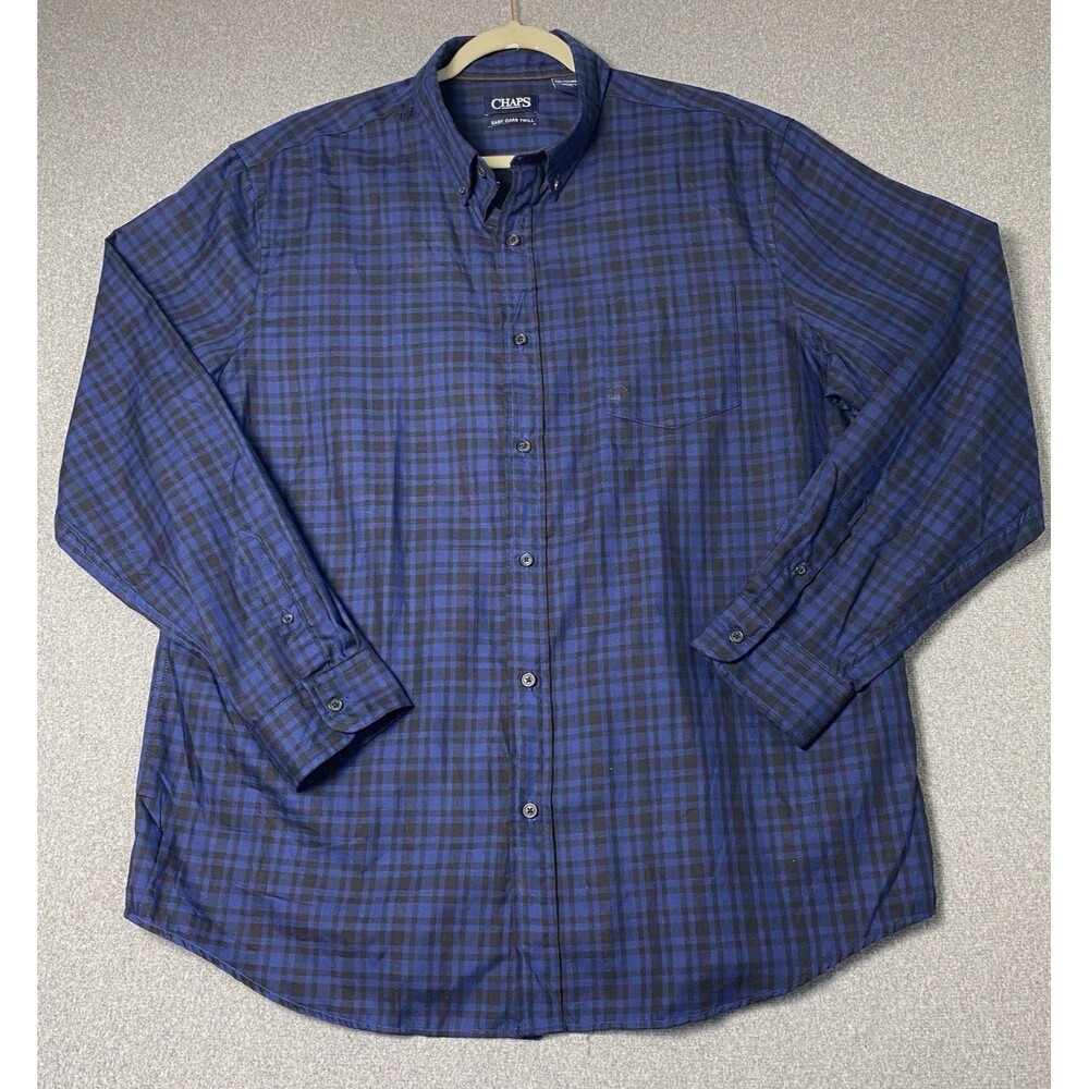 Chaps Easy Care Twill Men’s Shirt Long Sleeves Sz XXL
